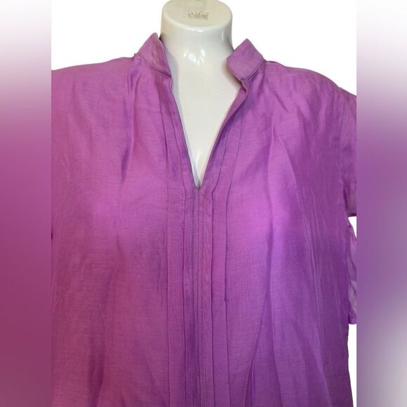 NWT Marella Flutter Sleeve Cotton & Silk Blend Blouse - Picture 4 of 8